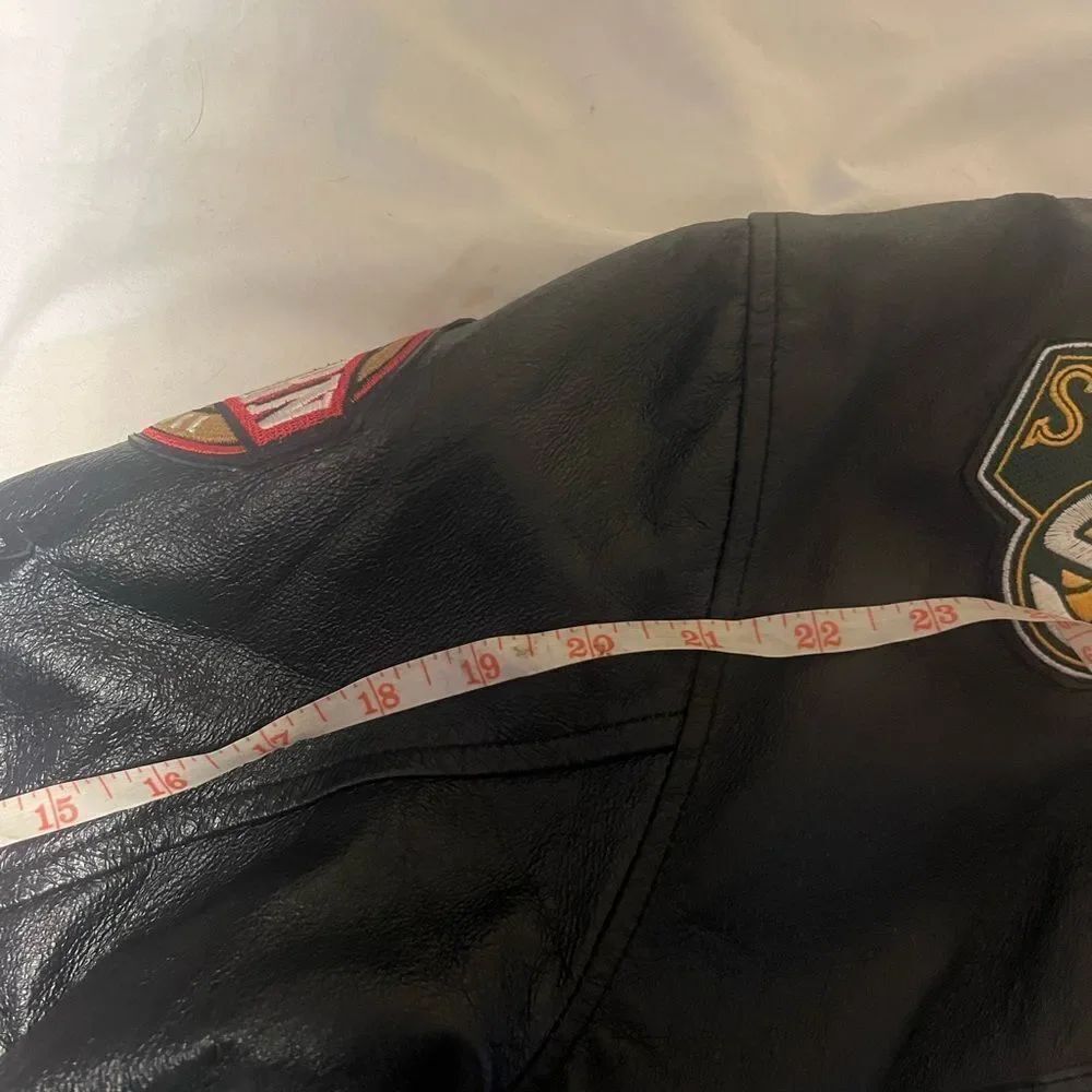 Jeff Hamilton NBA Leather Jacket patch work - Picture 4 of 4